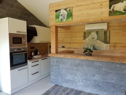 Kitchen of the Lodge Grand Nord.