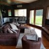 Living room/kitchen of the Yellowstone Lodge.